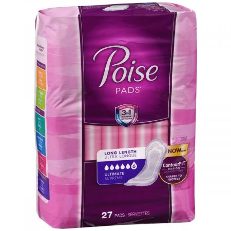 Poise Pads Long Length Ultimate Absorbency - 27 EA