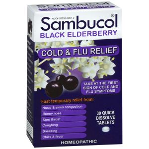 Sambucol Black Elderberry Cold & Flu Relief Quick Dissolve Tablets - 30 TB