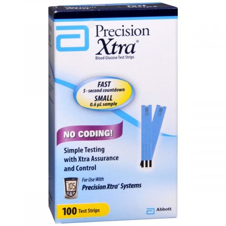 Precision Xtra Blood Glucose Test Strips - 100 EA