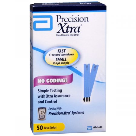 Precision Xtra Blood Glucose Test Strips - 50 EA