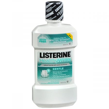 Listerine Healthy White Mouthwash Clean Mint - 473 ML