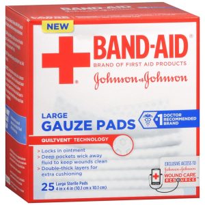BAND-AID Gauze Pads Large - 25 EA