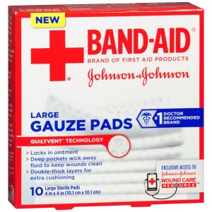 BAND-AID Gauze Pads Large - 10 EA