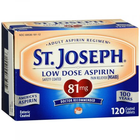 St. Joseph Low Dose Aspirin 81 mg Coated Tablets - 120 TB