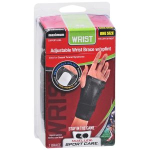 Mueller Sport Care Adjustable Wrist Brace with Splint Black - 1 EA