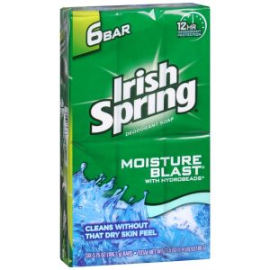 Irish Spring Deodorant Soap Bars Moisture Blast - 22.5 OZ