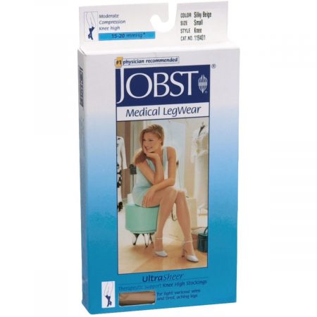 JOBST Medical LegWear Knee High 15-20 mmHg Ultra Sheer Small Silky Beige - 1 PR