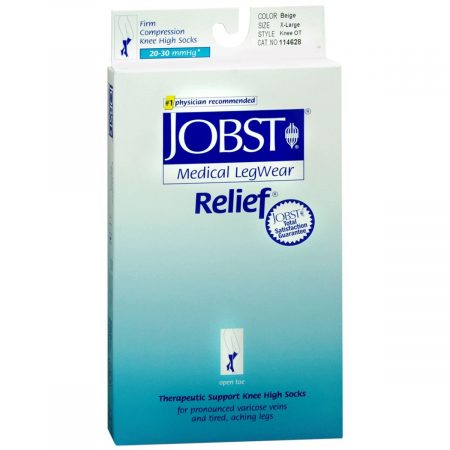 JOBST Medical LegWear Knee High 20-30 mmHg Firm Compression X-Large Beige Open-Toe - 1 PR