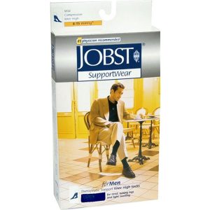 JOBST SupportWear Socks For Men Knee High 8-15 mmHg Navy Large - 1 PR