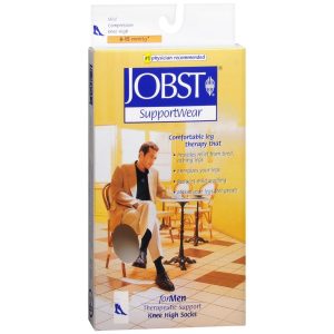 Jobst For Men Mild Support Knee High Closed Toe Socks X-Large Black - 1 PR