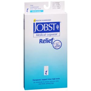 JOBST Medical LegWear Knee High 20-30 mmHg Firm Compression X-Large Beige Close-Toe - 1 PR