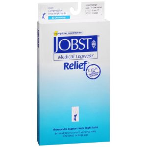 JOBST Medical LegWear Knee High 20-30 mmHg Firm Compression X-Large Full Calf Beige Close-Toe - 1 PR