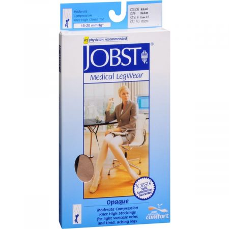 JOBST Medical LegWear Knee High 15-20 mmHg Opaque Medium Silky Beige - 1 PR