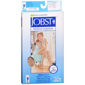 JOBST Medical LegWear Thigh High 15-20 mmHg Ultra Sheer Medium Beige - 1 PR