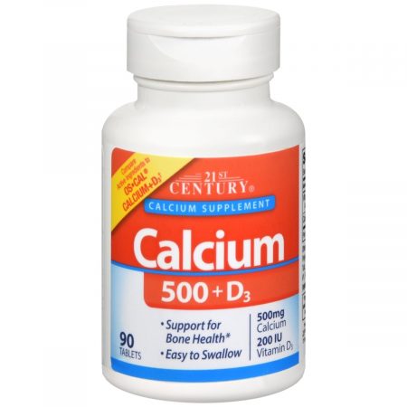 21st Century Calcium 500+D3 Tablets - 90 TB