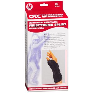 OTC Professional Orthopaedic Lightweight Breathable Wrist/Thumb Splint Black Right Size M 2087/R-M - 1 EA