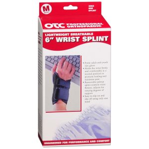 OTC Professional Orthopaedic Lightweight Breathable 6 Inch Wrist Splint Black Right Size M 2082/R-M - 1 EA
