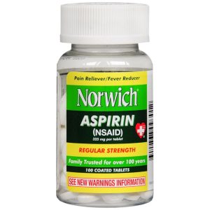 Norwich Aspirin 325 mg Tablets Regular Strength - 100 TB