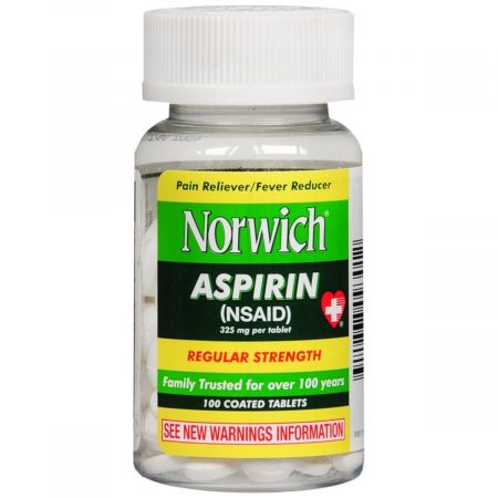 Norwich Aspirin 325 mg Tablets Regular Strength - 100 TB