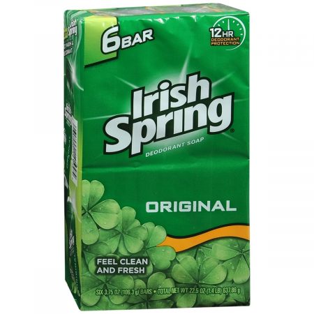 Irish Spring Deodorant Soap Bars 6 Pack Original - 22.5 OZ