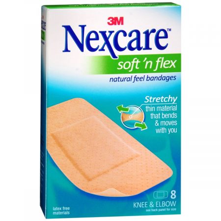 Nexcare Soft 'n Flex Bandages Knee and Elbow - 8 EA