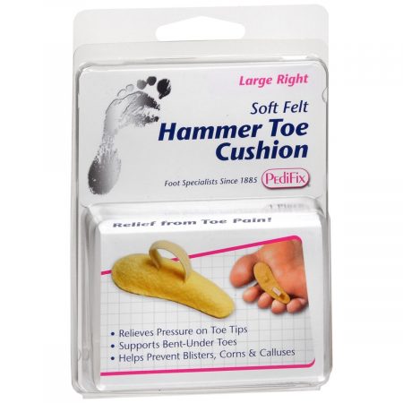 PediFix Soft Felt Hammer Toe Cushion Large Right - 1 EA