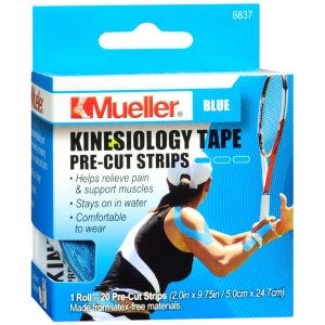 Mueller Kinesiology Tape Pre-Cut Strips Blue - 1 EA