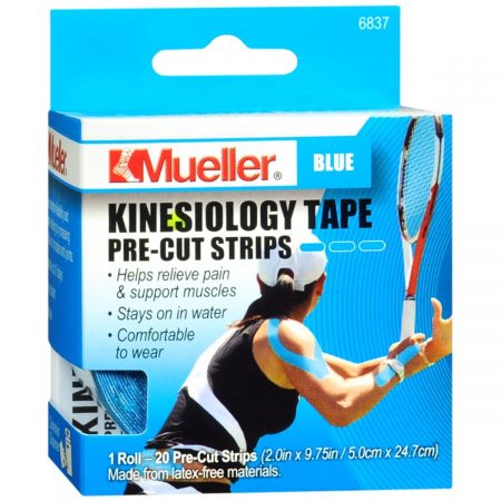 Mueller Kinesiology Tape Pre-Cut Strips Blue - 1 EA
