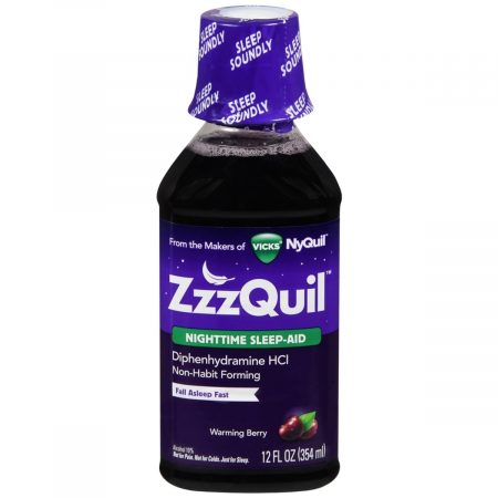 ZzzQuil Nighttime Sleep-Aid Liquid Warming Berry - 12 OZ