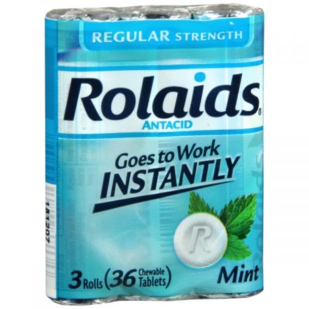 Rolaids Antacid Chewable Tablets Mint - 36 TB