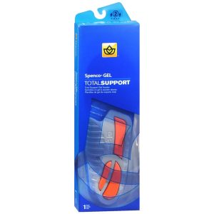 Spenco Gel Total Support Insoles Size 2 - 1 PR