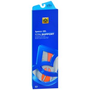 Spenco Gel Total Support Insoles Size 4 - 1 PR