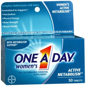 One A Day Women's Active Metabolism Multivitamin/Multimineral Supplement Tablets - 50 TB