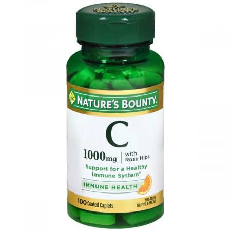 Nature's Bounty C 1000 mg with Rose Hips Coated Caplets - 100 CP