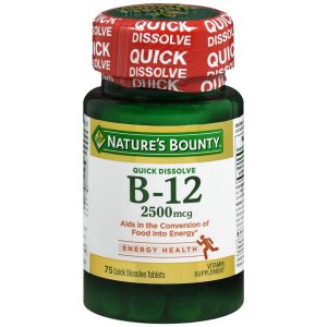 Nature's Bounty B-12 2500 mcg Quick Dissolve Tablets Natural Cherry Flavor - 75 TB