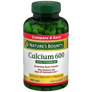 Nature's Bounty Calcium 600 with Vitamin D3 Tablets - 250 TB