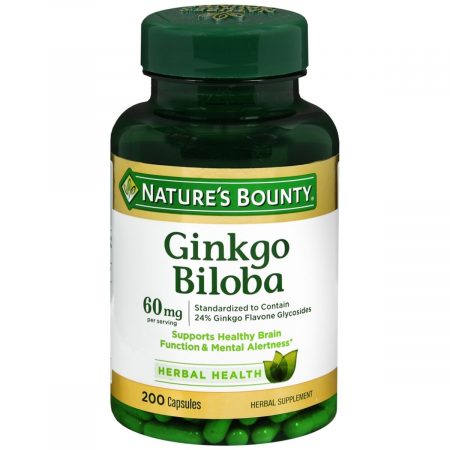 Nature's Bounty Ginkgo Biloba 60 mg per Serving Capsules - 200 CP