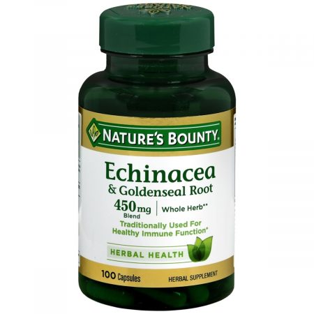 Nature's Bounty Echinacea & Goldenseal Root 450 mg Capsules - 100 CP