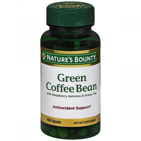 Nature's Bounty Green Coffee Bean with Raspberry Ketones & Green Tea Capsules - 60 CP