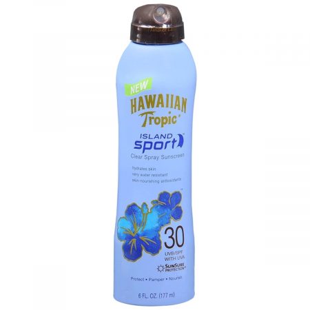 Hawaiian Tropic Island Sport Clear Spray Sunscreen SPF 30 - 6 OZ