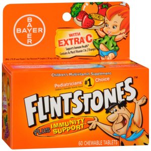 Flintstones Children's Multivitamin Supplement plus Immunity Support Chewable Tablets Assorted Flavors - 60 TB