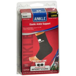 Mueller Sport Care Elastic Ankle Support Large Black 47633 - 1 EA