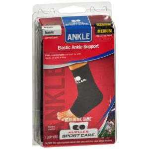 Mueller Sport Care Elastic Ankle Support Medium Black 47632 - 1 EA