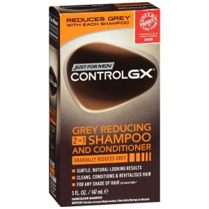 JUST FOR MEN ControlGX Grey Reducing 2 in 1 Shampoo and Conditioner - 5 OZ