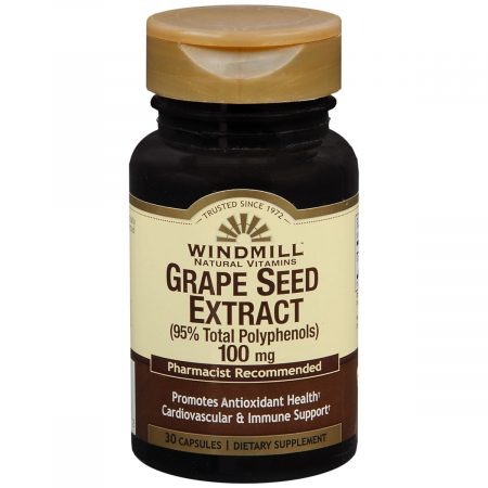 Windmill Grape Seed Extract (95% Total Polyphenols) 100 mg Capsules - 30 CP