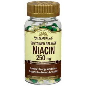 Windmill Sustained Release Niacin 250 mg Capsules - 100 CP