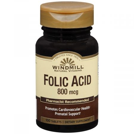 Windmill Folic Acid 800 mcg Tablets - 100 TB