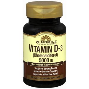 Windmill Vitamin D-3 (Cholecalciferol) 5000 IU Tablets - 60 TB
