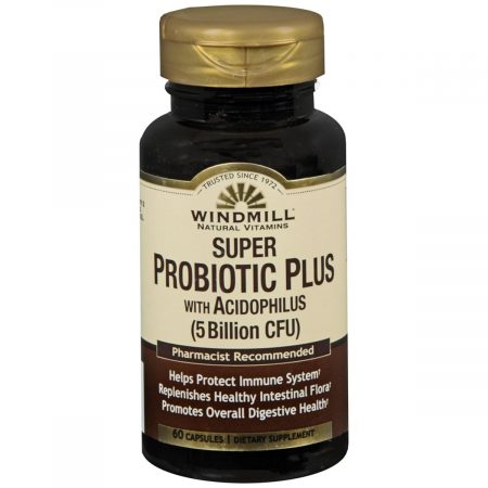 Windmill Natural Vitamins Super Probiotic Plus With Acidophilus (5 Billion CFU) Capsules - 60 CP