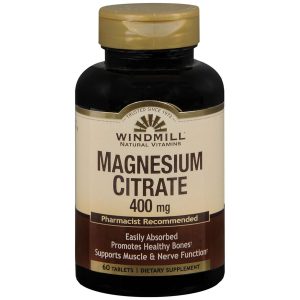 Windmill Natural Vitamins Magnesium Citrate 400 mg Tablets - 60 TB